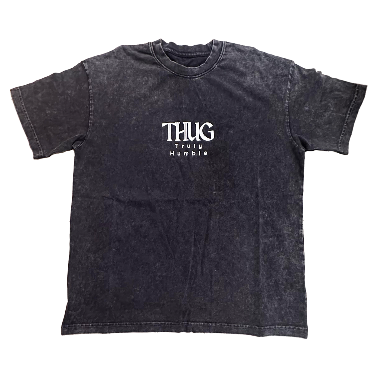 THUG HEAVYWEIGHT TEE : ACID WASH GREY